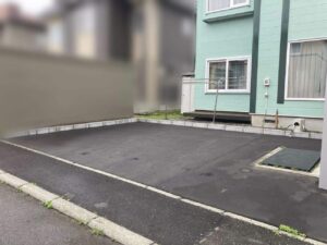 写真：外壁塗装とお庭を3台車を停めれる駐車場へ